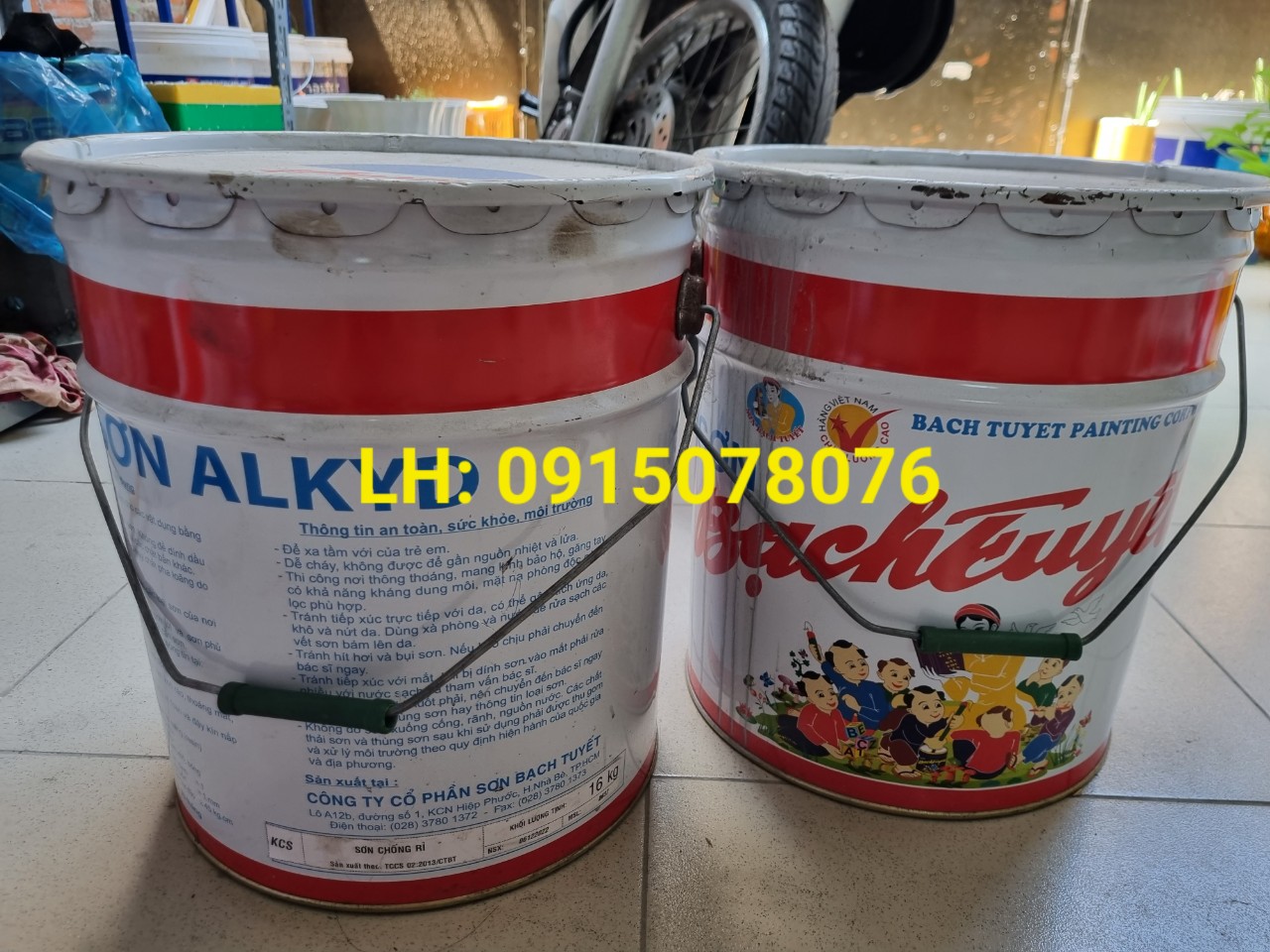 Cửa hàng bán sơn chống rỉ cho sắt Bạch Tuyết 16kg