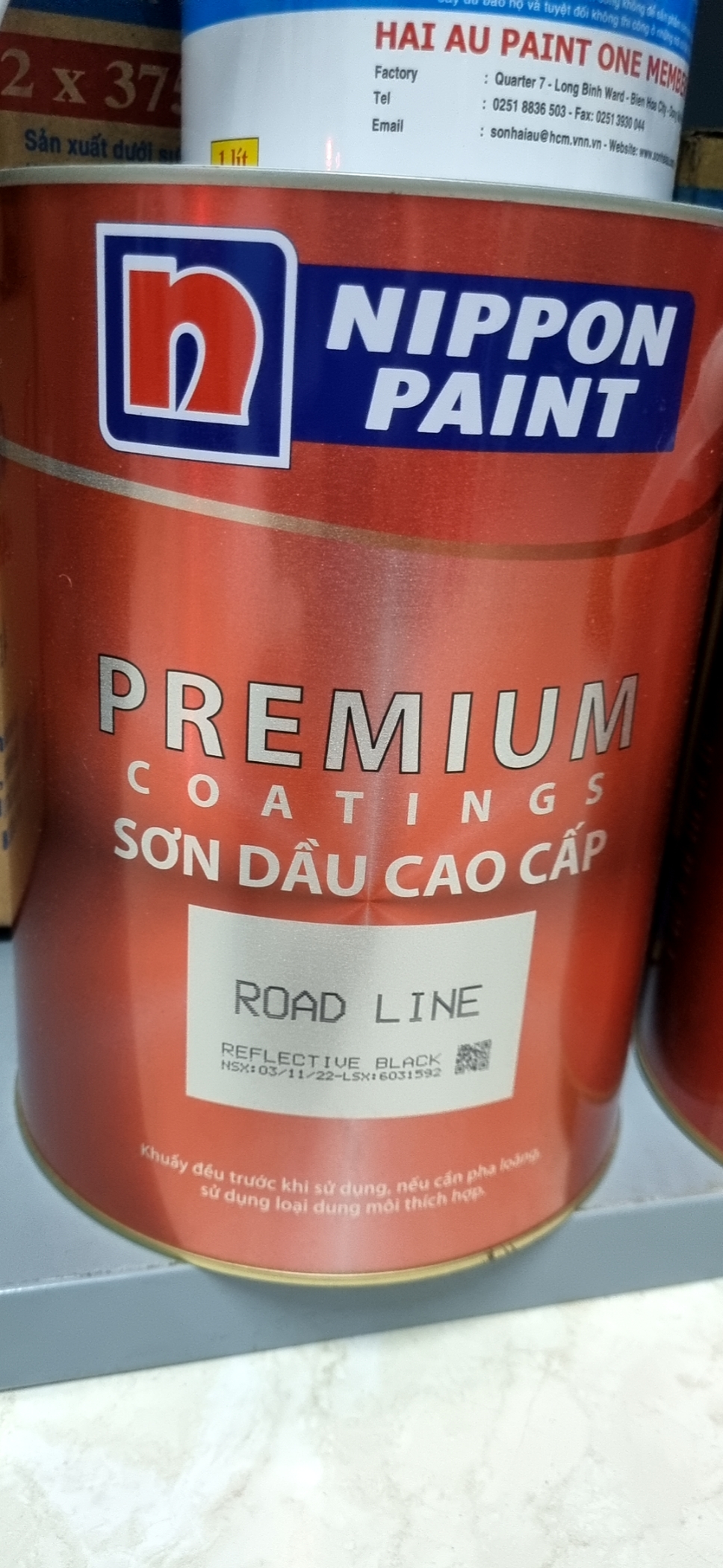 Sơn phản quang Nippon đen, đỏ, trắng, vàng