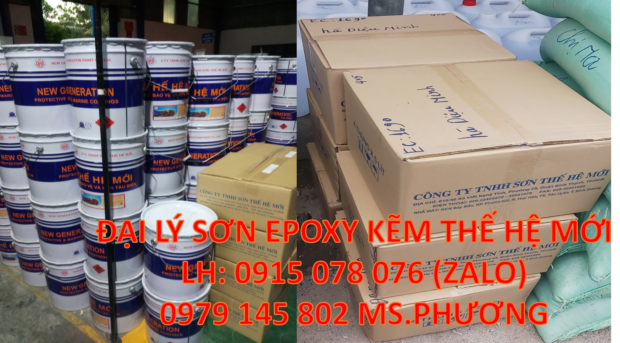 Sơn sắt mạ kẽm hai thành phần Thế Hệ Mới giá rẻ
